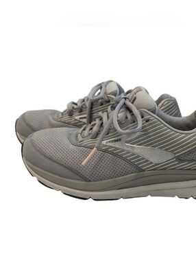 Brooks Women Addiction Walker Suede Shoes Shark Alloy Oyster Anti- Slip Size 10
